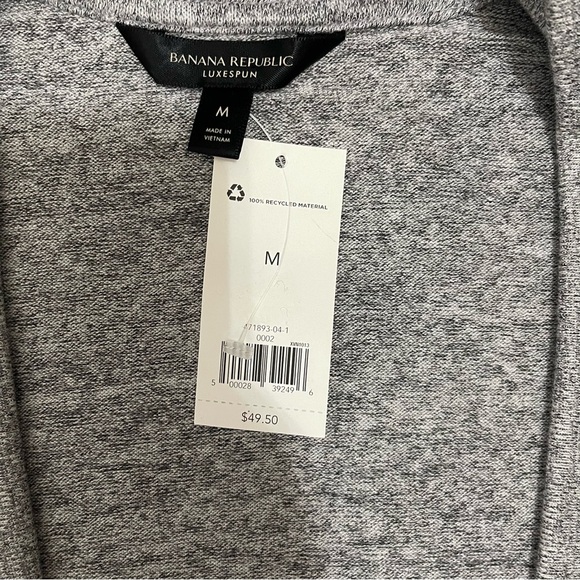 Banana Republic Luxespun Cropped Cardigan in Heather Gray Size Medium - Picture 3 of 6